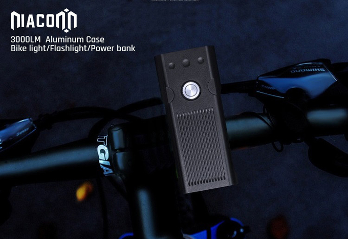 IPX5 imprägniern fall-Energie-Bank-Taschenlampe des Fahrrad-vordere geführte Licht-30W 3000lm Aluminium
